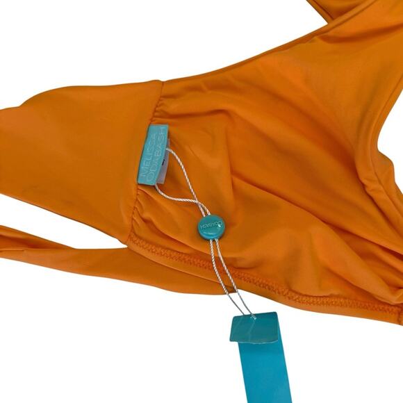 NWOT Melissa Odabash Paris Embellished Halter Bikini Orange Top – Sz 8/Med - Picture 7 of 7